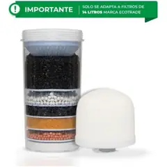 ECOTRADE FILTERS - Kit De 2 Repuestos Para Filtro Purificador De Agua Para Dispensador Con Capacidad Para 14 Litros