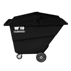 COLEMPAQUES - Contenedor Con Ruedas Plástica 480L Negro Con Tapa Practiwagon