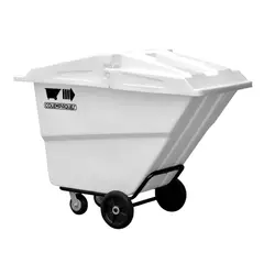 COLEMPAQUES - Contenedor Con Ruedas Plástica 480L Blanco Con Tapa Practiwagon