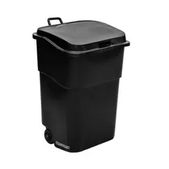 COLEMPAQUES - Contenedor Con Ruedas Plástica 80L Negro Con Tapa Durakart