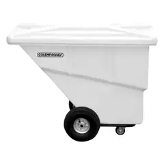 COLEMPAQUES - Contenedor Con Ruedas Plástica 180L Blanco Con Tapa Practiwagon