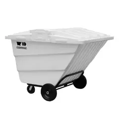 COLEMPAQUES - Contenedor Con Ruedas Plástica 1525L Blanco Con Tapa Practiwagon