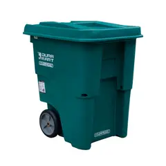 COLEMPAQUES - Contenedor Con Ruedas Plástica 340L Verde Con Tapa Durakart
