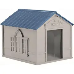 SUNCAST - Casa Para Perros De Resina 35x27x35pulg Grande Gris