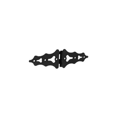 GENERICO - Bisagra en S Ornamental Negra de 15.24 cm