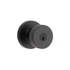 KWIKSET - Tirador para Puerta Entrada Redondo Negro Mate
