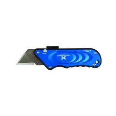 OLYMPIA TOOLS INTERN - Cuchilla Utility Olympia Tools Con Mango Ergonómico Azul y Hoja de Acero