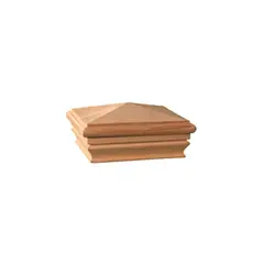 DECKORATORS - Tapa Piramidal de Cedro 15.24 X 15.24 cm para Poste