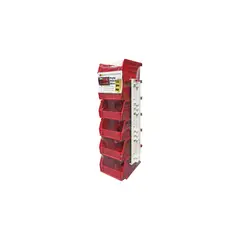 QUANTUM STORAGE SYSTEMS - Cesto para Almacenamiento con Dos Guías Color Rojo