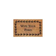 AMERICO HOME - Alfombra con Leyenda Wipe Your Paws 45.72 X 76 cm