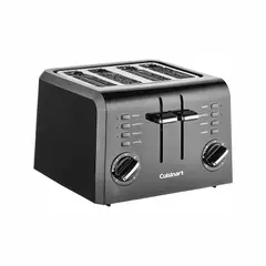 GENERICO - Tostadora para 4 Rebanadas Plástico Negro