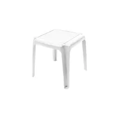 GRACIOUS LIVING - Mesa Plástica Auxiliar Polietileno 40X40x40Cm Blanca