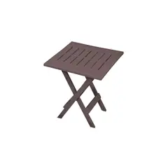 GRACIOUS LIVING - Mesa Plegable Plástica Polietileno 43X38x63Cm Café