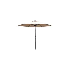 GHP GROUP INC - Parasol Central sin Base Color Beige 2,74M con Luz Led