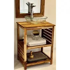 GENERICO - Mueble de Baño a Piso Hawai Teca 60x46cm. Sin Lavamanos Fabrirtex Eu