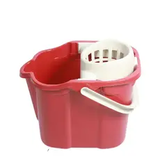 BUHOGAR - Balde 12 Lts Escurridor Trapero Rojo