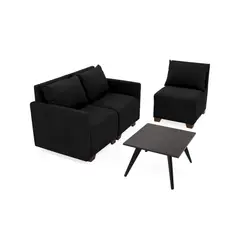 ROCA - Sala Modular Alcala 3 Puestos Mesa Novo 80X70X73 Negro