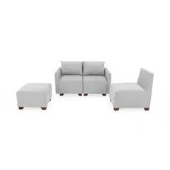 ROCA - Sala Modular Alcala 4 Puestos 80X70X73 Plata