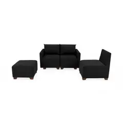 ROCA - Sala Modular Alcala 4 Puestos 80X70X73 Negro