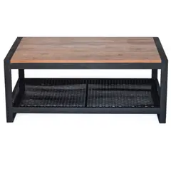 FERRUM - Mesa de Centro Dakota Malla 100X60X40 en Acero Negro