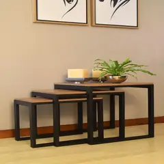 undefined - Mesa Auxiliar Kenia Juego X3 Mesas de 50X50X55cm