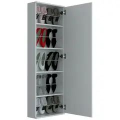 VIRTUAL MUEBLES - Zapatero Isia 138X47X17 cm con Espejo Blanco