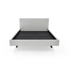 HOGAR VENECIA - Cama Victoria Doble 91X148X199 Tela Plata