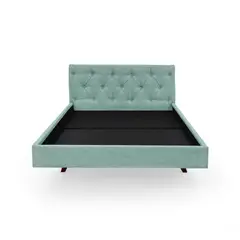 HOGAR VENECIA - Cama Virginia Doble 91X148X199 Tela Aqua