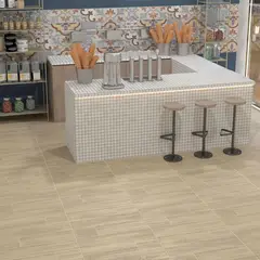 EUROCERAMICA - Piso Cerámico Madera Dubái 60x60cm Caja 2.16 m2