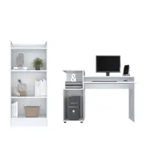 RTA DESIGN - Combo Escritorio Atlanter+Biblioteca Blanco