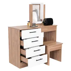 RTA DESIGN - Mueble Tocador Kaia con Banca 126X100X42 Rta Miel