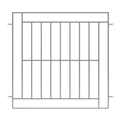 HOLZTEK - Reja Gropi 40x60cm Aluminio