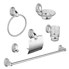 GRIFOS CENTER - Juego de Accesorios para Baño Valkiria X6 Piezas