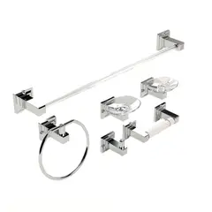 GRIFOS CENTER - Juego de Accesorios para Baño 5 Piezas Tamesis