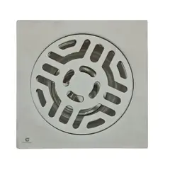 GRIFOS CENTER - Rejilla Piso Cuadrada 10 Cm Azteca Acero
