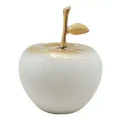 JUST HOME COLLECTION - Fruta Manzana Cerámica 13.5x14.5 cm Blanco