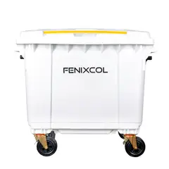 GENERICO - Contenedor Con Ruedas Plástica 660 Litros Blanco Con Tapa