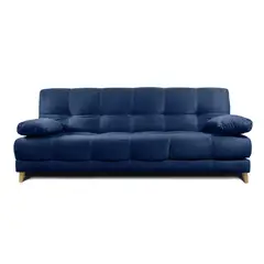 MUEBLES ONLINE - Sofá Cama Martins Muntifuncional 5 Posiciones 95X60X190 Tela Azul