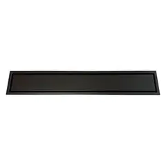 GRIFOS CENTER - Rejilla de Piso Rectangular Invisible Negra 50cm