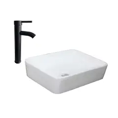 INKORPORAR - Kit Lavamanos Vessel Elegant+Grifería Mezclador