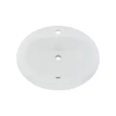 GRIFOS CENTER - Lavamanos Cerámico de Empotrar Ovalado