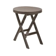 RIMAX - Mesa Plástica Redonda Plegable 60x60x74cm Baru Mocca