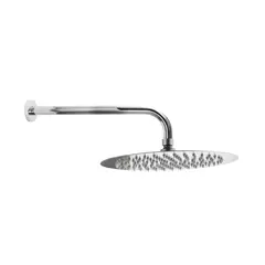 INKORPORAR - Regadera Ducha 30 Cms Redonda Acero Inoxidable+Brazo Ducha Redondo
