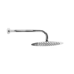 INKORPORAR - Regadera Ducha 20 Cms Redonda Acero Inoxidable+Brazo Ducha Redondo