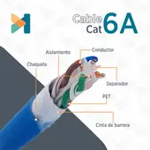 GENERICO - Cable Vcp Lcv6Alszhu-Bl Utp-Lszh Cat 6A Az 305 m