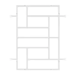 ESPACIOS ARMONICOS - Reja Rubik 40x60cm Blanca