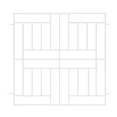 ESPACIOS ARMONICOS - Reja Rubik 120x120cm Blanca