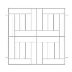 ESPACIOS ARMONICOS - Reja Rubik 120x120cm Aluminio