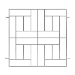 ESPACIOS ARMONICOS - Reja Rubik 100x100cm Aluminio