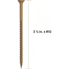 GENERICO - Tornillo Autoperforado para Madera Mando Estrella N. 10 X 8.89 cm Tostado